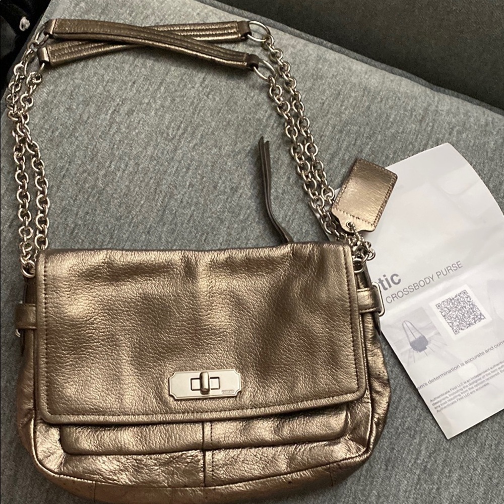 Coach F17808 Chelsea Metallic Chain Strap Shoulder Bag/ COA